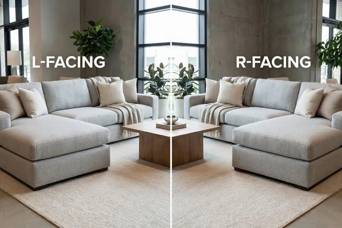 Left-facing vs right-facing sectional chaise direction explained